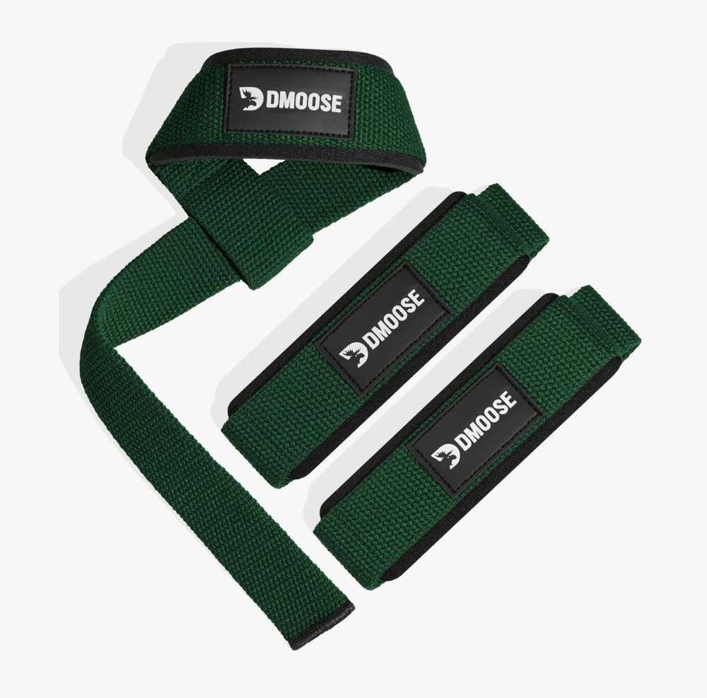 DMoose Fitness Lifting Straps for Weightlifting - Green